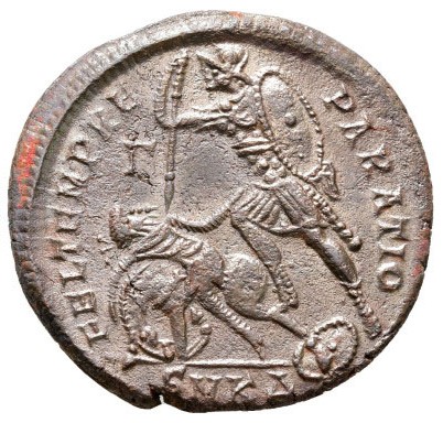 constantius ii follis fallen horseman rv