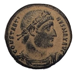 Constantine I – Follis – Two Soldiers (Nicomedia)